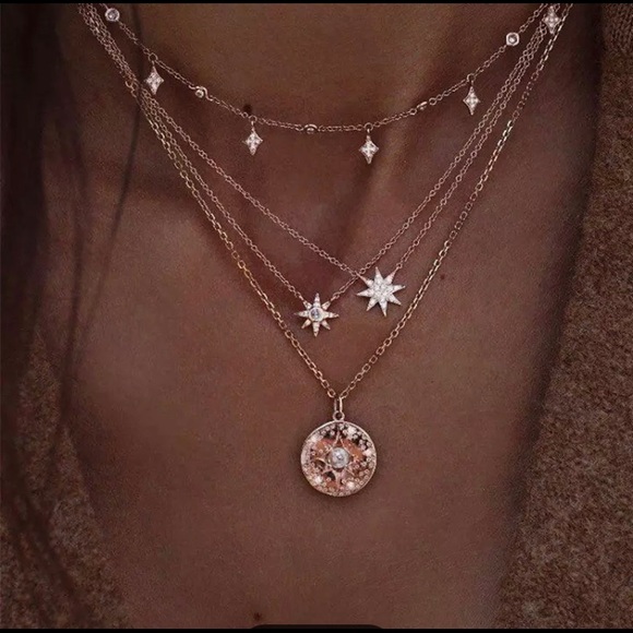 Jewelry - Bohemian Star Map Coin Pendant Necklace